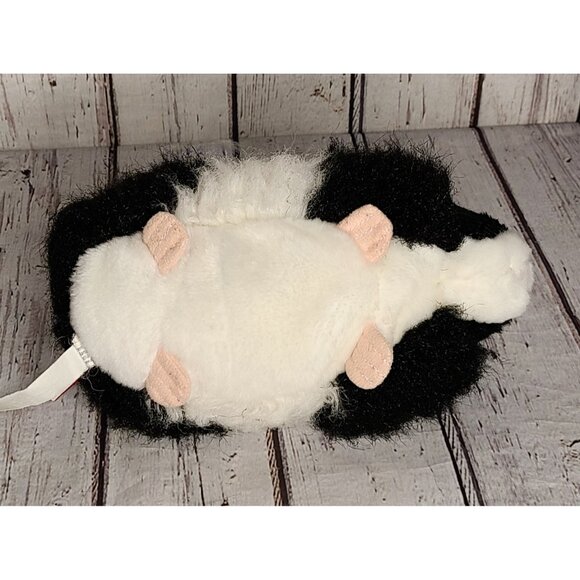 8" Douglas Angora Guinea Pig Plush Black & White Realistic Stuffed Animal, Fair - Picture 4 of 4